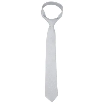 Мужчины Галстук на шею из полиэстера Шелковый износостойкий галстук классического дизайна изысканного серого цвета шириной 3,1 дюйма для вечеринки, встречи, для