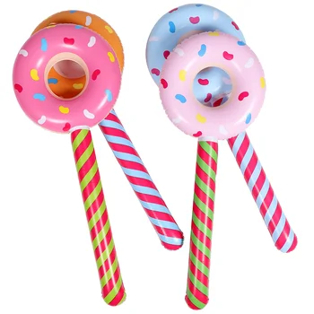Надувная палочка-пончик, принадлежности для дня рождения, Игрушки для бассейна, Пончики из ПВХ, Леденцы на палочке, Летние украшения