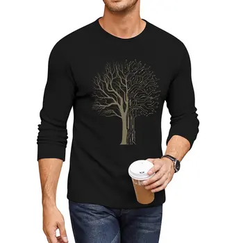 Новая длинная футболка с цифровым деревом, футболки для мальчиков, индивидуальные футболки, черная футболка, кавайная одежда, мужские футболки, повседневные стильные