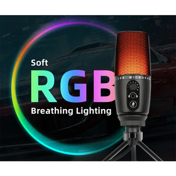 Новейшая потоковая динамическая микрофонная стойка K658, Профессиональный игровой микрофон USB RGB, Таблица подкастов Mesa Para Podcast