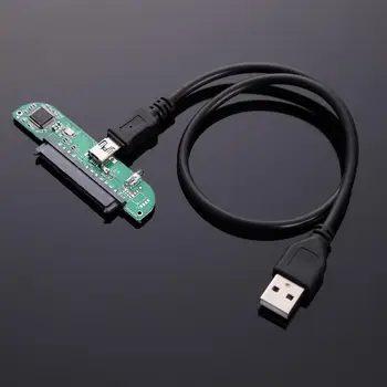 Новый 2,5-дюймовый адаптер для жесткого диска USB 2.0 На SATA 7 + 15 Pin