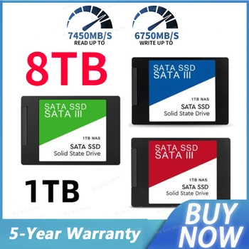 Новый Высокоскоростной 2,5-Дюймовый Портативный SSD Sata III Жесткий Диск емкостью 16 ТБ для Ноутбука, Настольного Микрокомпьютера, Внутренний Твердотельный Жесткий Диск емкостью 2 ТБ