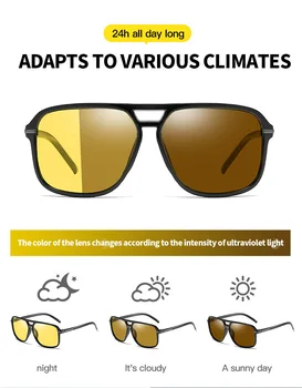 Отличные Фотохромные солнцезащитные очки для Мужчин, Новые Очки ночного видения для вождения для Женщин, Дневные и Ночные Ретро-поляризованные солнцезащитные очки