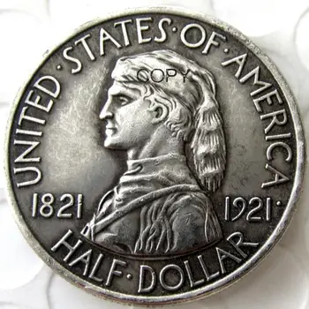 Памятная монета-копия США 1921 года в Миссури с серебряным покрытием в полдоллара
