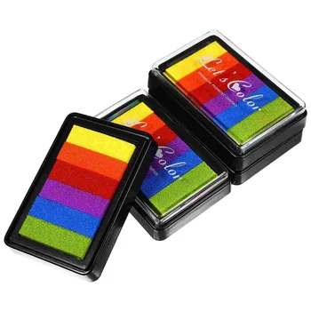 Печатная Краска Craft Pad DIY Многоцветные Чернильные Подушечки Для Пальцев Многоцветные Чернильные Подушечки Красочный Радужный Пигмент