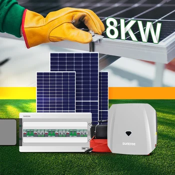 полный комплект продуктов из возобновляемых источников энергии 8 кВт в сетевой солнечной энергосистеме для дома