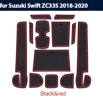 Противоскользящий Коврик для Чашек, Резиновые Коврики, Накладка С Отверстием для Межкомнатной Двери Автомобиля, Коврик с Пазом для Suzuki Swift ZC33S 2018 2019 2020