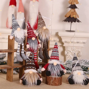 Рождественские подвески в виде безликой куклы Украшение Рождественской елки для дома 2023 Рождественский орнамент Рождественский подарок Navidad Natal Новый год