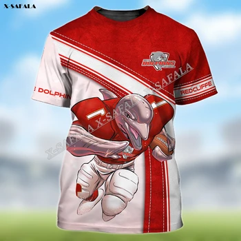 Рубашка с 3D-принтом Australian Rugby Dolphins, Высококачественная футболка из молочного волокна для взрослых, Летний Мужской повседневный топ, дышащий