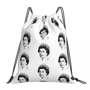 Рюкзаки королевы Елизаветы, повседневные портативные сумки на шнурке, спортивная сумка с завязками, сумки для книг для путешествующих студентов