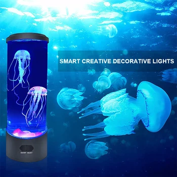 Светодиодная креативная подсветка в виде медуз, аквариумный ночник, многоцветное освещение, прикроватный светильник Dream с дистанционным управлением, Рождественский подарок для детей