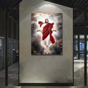 Святое милосердие, благословение католического Бога Иисуса Христа Холст, настенное искусство для декора гостиной Картина маслом