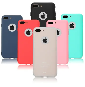 Силиконовый Однотонный Чехол для iPhone 6 6S 7 8 Plus Soft Cover candy Чехлы для телефонов iPhone XS 11 12 13 Pro XR X XS Max 12 mini