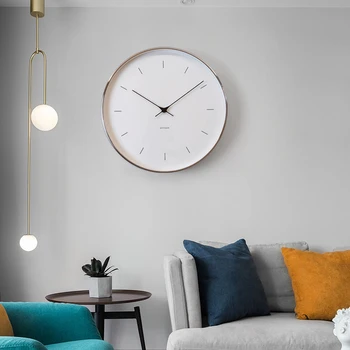 Скандинавские большие настенные часы с механизмом современного дизайна, металлические Роскошные часы, Изящный настенный домашний декор, украшения для дома в винтажном стиле