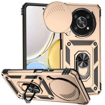 Скользящая Камера Защищает Чехол Для Телефона Honor X9 X 9 HonorX9 С Кольцевым Держателем, Подставка для Ног, Противоударная Задняя Крышка Для Чехлов Huawei Honor X9