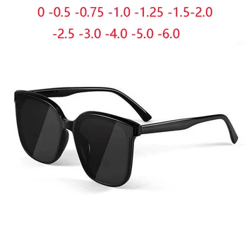 Солнцезащитные очки Для Близорукости С отделкой Для вождения, Женские Мужские Поляризованные Ретро-Овальные Очки Для Близорукости С Антибликовым покрытием 0 -0,5 -1,0 -1,5 -6,0