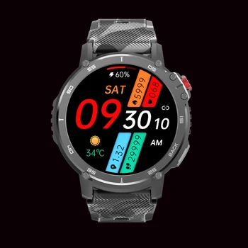 Спортивные умные часы для мужчин IP68 Водонепроницаемые C22 Smartwatch поддержка 4G ROM Подключение гарнитуры смарт-часы 400 мАч Срок службы батареи 7 дней