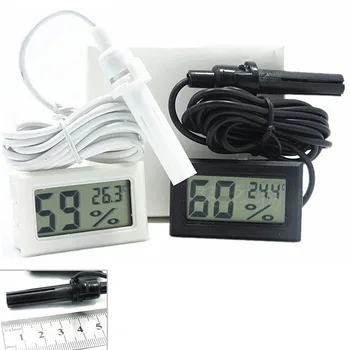 Удобный ЖК-цифровой термометр для помещений, Аквариумный гигрометр, мини-датчик температуры, гигрометр, приборы для измерения влажности с датчиком