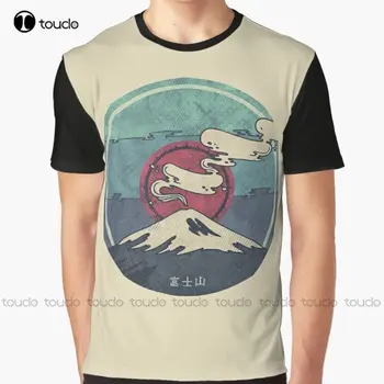 Футболка Fuji Graphic Mount Mountain Volcano Japan, мужские белые футболки, футболки с цифровой печатью, Рождественский подарок, Новинка, популярная