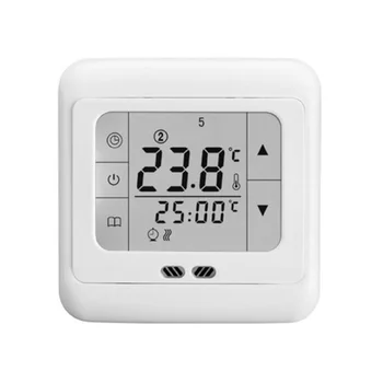 Цифровой Термостат Домашний Терморегулятор Регулятор температуры Сенсорный Экран Белый