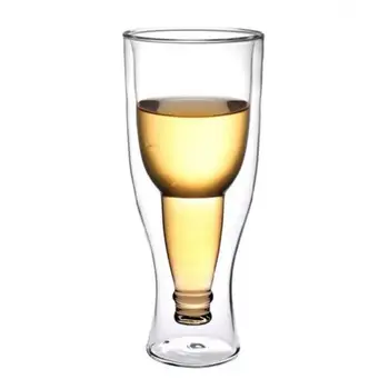 Чашка для питья Большой емкости, перевернутая портативная двухслойная прозрачная бутылка для воды, настенное стекло, креативное двойное стекло