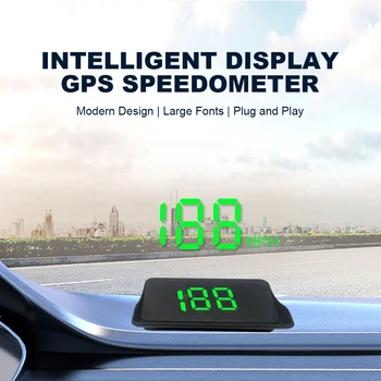 Электронный головной дисплей Автомобильный цифровой GPS спидометр Подключи и играй GPS Детектор скорости Автомобильный GPS MPH Детектор для электродвигателя грузовика