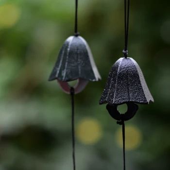 Японский чугунный Колокольчик, Цветок горечавки, Простой подвесной колокольчик для кемпинга, Подвеска для молитвы во внутреннем дворе